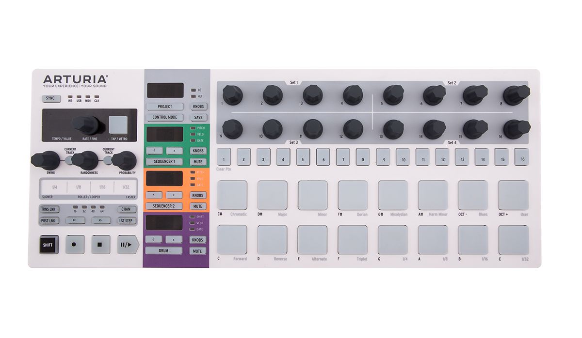 Arturia BeatStep Pro – Advanced MIDI Controller & Sequencer with 2 Melodic + 1 Drum Sequencer, CV, MIDI & USB