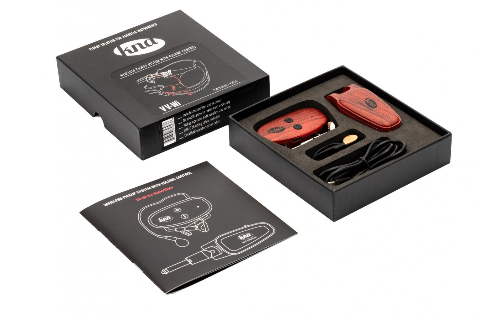 KNA Violin/Viola Piezo Portable with Built-in Wireless & Volume Control VV-WI